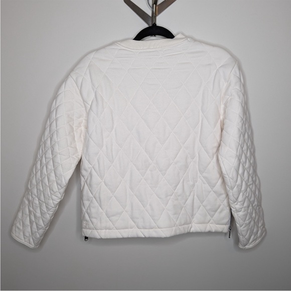 Athleta Retroplush Quilted Crewneck Sweatshirt Size XS White🆕 - Picture 7 of 8